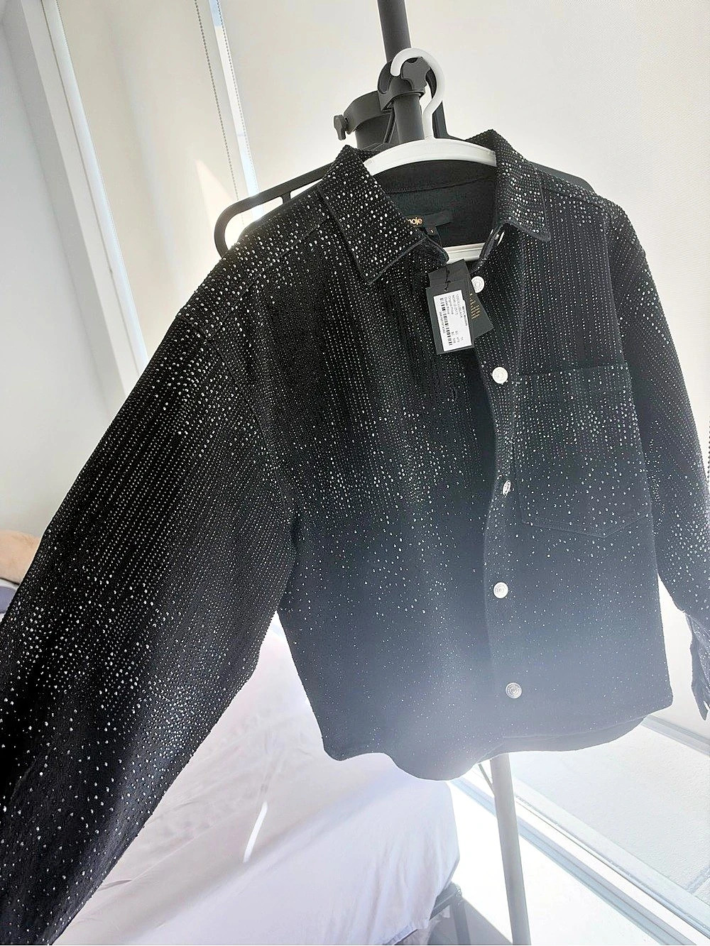 Maje Black Textured Jacket / Cardigan Size Medium NWT